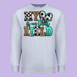 My Heart Is On That Field Soccer Premium Sweatshirt Designed By Jasminsmagicworld