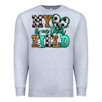 Heather Grey my heart is on that field soccer Premium Sweatshirt - Jasminsmagicworld