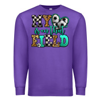 Purple my heart is on that field soccer Premium Sweatshirt - Jasminsmagicworld