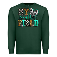 Sports Green my heart is on that field soccer Premium Sweatshirt - Jasminsmagicworld