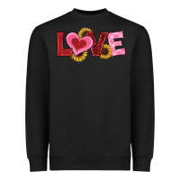 Black valentines day love sunflowers Heavyweight Sweatshirt - RanaPortraitStore