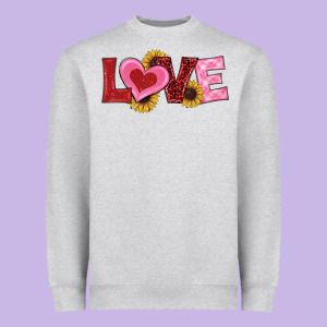 Valentines Day Love Sunflowers Heavyweight Sweatshirt Designed By Ranaportraitstore