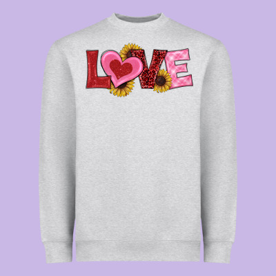 Valentines Day Love Sunflowers Heavyweight Sweatshirt Designed By Ranaportraitstore
