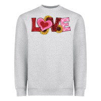 Heather Grey valentines day love sunflowers Heavyweight Sweatshirt - RanaPortraitStore