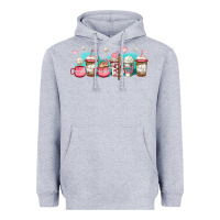 Heather Grey volleyball coffee cups Heavyweight Hoodie - Jasminsmagicworld