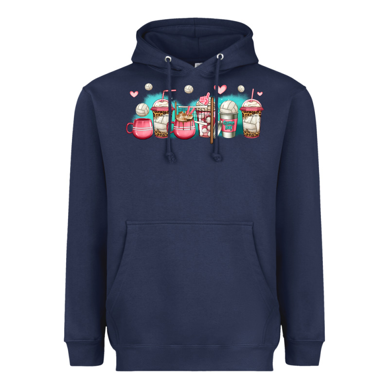 Volleyball Coffee Cups Heavyweight Hoodie by Jasminsmagicworld | Teevron