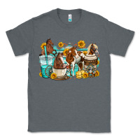 Charcoal Heather horses coffee cups Classic Tee - OliviaCreatesArt
