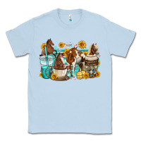 Dusty Blue horses coffee cups Classic Tee - OliviaCreatesArt