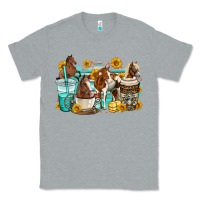 Heather Grey horses coffee cups Classic Tee - OliviaCreatesArt