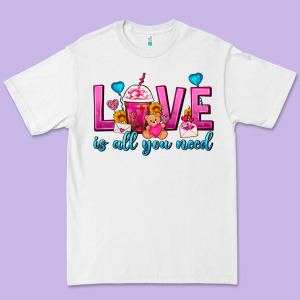 Love Is All You Need Valentines Day Frappe Coffee Premium Tee Designed By Fadigitalartstudio