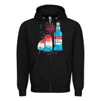 Black th of july drinks, american ice Zipper Hoodie - JahusDesignShop