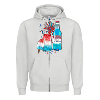 Dove Grey th of july drinks, american ice Zipper Hoodie - JahusDesignShop