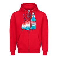 Red th of july drinks, american ice Zipper Hoodie - JahusDesignShop