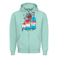 Seafoam th of july drinks, american ice Zipper Hoodie - JahusDesignShop