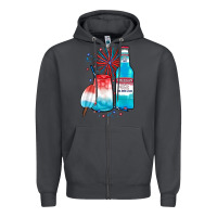 Smoke th of july drinks, american ice Zipper Hoodie - JahusDesignShop