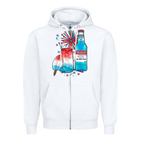 White th of july drinks, american ice Zipper Hoodie - JahusDesignShop