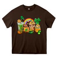 Chocolate Brown St. Patricks coffee cups Heavy Core Tee - HowdyJamesFarm