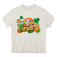 Cream St. Patricks coffee cups Heavy Core Tee - HowdyJamesFarm