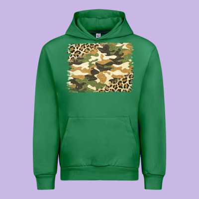 Leopard Camo Pattern Background Urban Hoodie Designed By Jasminsmagicworld