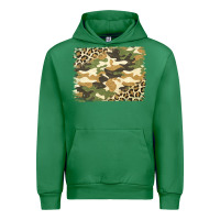 Emerald leopard camo pattern background Urban Hoodie - Jasminsmagicworld