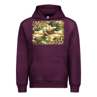 Mauve Wine leopard camo pattern background Urban Hoodie - Jasminsmagicworld