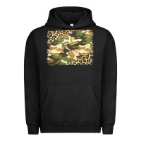 Pigment Black leopard camo pattern background Urban Hoodie - Jasminsmagicworld