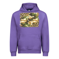 Tulip leopard camo pattern background Urban Hoodie - Jasminsmagicworld