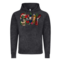 Vintage Black joy Christmas cows Vintage Hoodie - CowhideDigitalArt