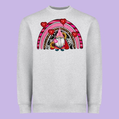 Valentines Day Gnomes Rainbow Heavyweight Sweatshirt Designed By Ranaportraitstore