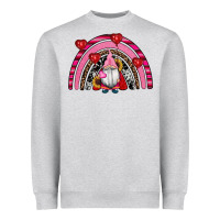 Heather Grey valentines day gnomes rainbow Heavyweight Sweatshirt - RanaPortraitStore