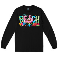 Black Besch Life Long Sleeve Tee - CowhideDigitalArt