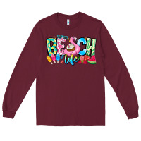 Burgundy Besch Life Long Sleeve Tee - CowhideDigitalArt