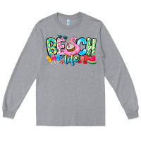 Heather Grey Besch Life Long Sleeve Tee - CowhideDigitalArt