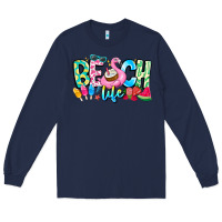 Navy Besch Life Long Sleeve Tee - CowhideDigitalArt