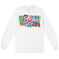 White Besch Life Long Sleeve Tee - CowhideDigitalArt