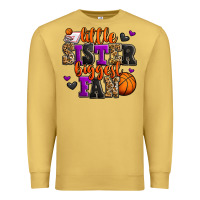 Antique Gold little sister biggest fan basketball Premium Sweatshirt - Jasminsmagicworld