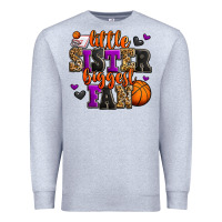Heather Grey little sister biggest fan basketball Premium Sweatshirt - Jasminsmagicworld