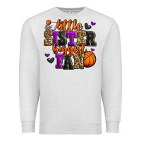 Oatmeal Heather little sister biggest fan basketball Premium Sweatshirt - Jasminsmagicworld