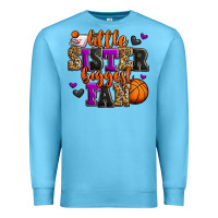 Ocean Blue little sister biggest fan basketball Premium Sweatshirt - Jasminsmagicworld