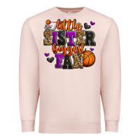 Pale Pink little sister biggest fan basketball Premium Sweatshirt - Jasminsmagicworld