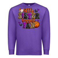 Purple little sister biggest fan basketball Premium Sweatshirt - Jasminsmagicworld