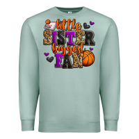 Seafoam little sister biggest fan basketball Premium Sweatshirt - Jasminsmagicworld