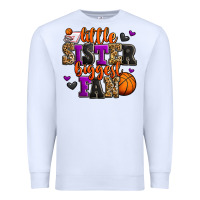 White little sister biggest fan basketball Premium Sweatshirt - Jasminsmagicworld