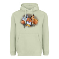 Matcha Sneaker and heel afro woman Heavyweight Hoodie - RanaPortraitStore