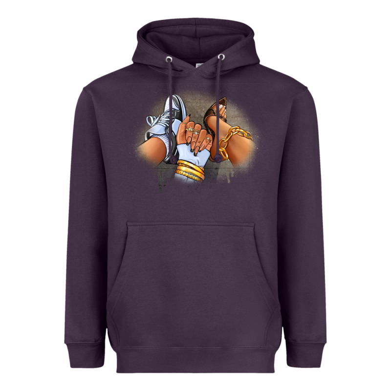 Sneaker And Heel Afro Woman Heavyweight Hoodie by RanaPortraitStore | Teevron
