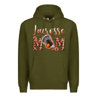 Army Green pink lacrose mom Premium Hoodie - Jasminsmagicworld
