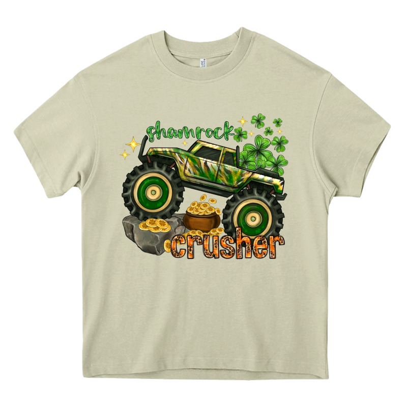 Shamrock Crusher St. Patrick's Day Heavy Core Tee by HowdyJamesFarm | Teevron