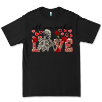 Black Skeleton all you need is love Premium Tee - FaDigitalArtStudio