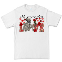 White Skeleton all you need is love Premium Tee - FaDigitalArtStudio