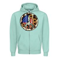 Seafoam Peace sign Zipper Hoodie - JahusDesignShop